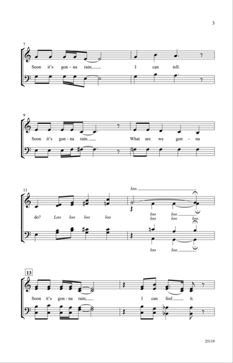 Soon It's Gonna Rain Soon It's Gonna Rain 4-Part scores gallery preview page 3
