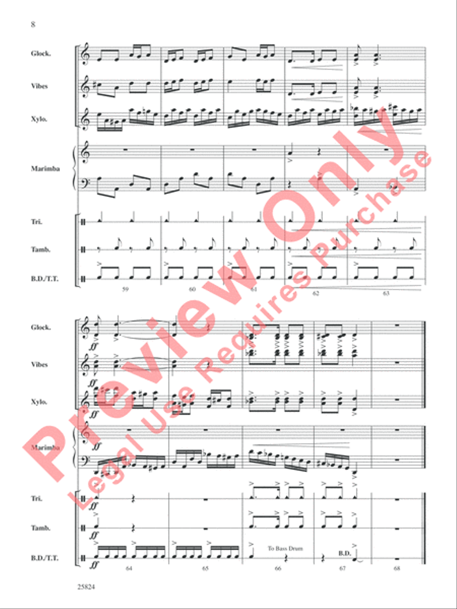 Double Trouble (from Harry Potter and the Prisoner of Azkaban) Percussion Ensemble scores gallery preview page 9