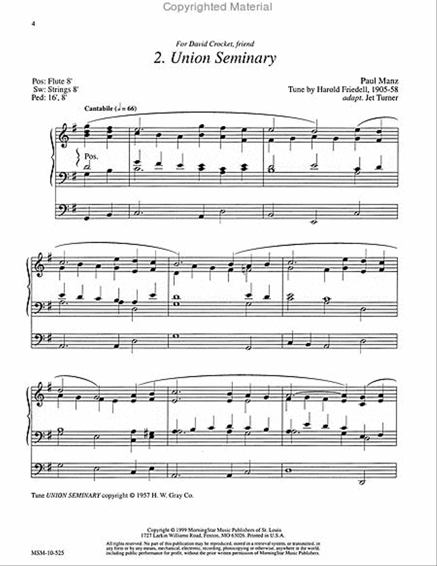 Three Hymn Settings for Organ, Set 2 Organ scores gallery preview page 4
