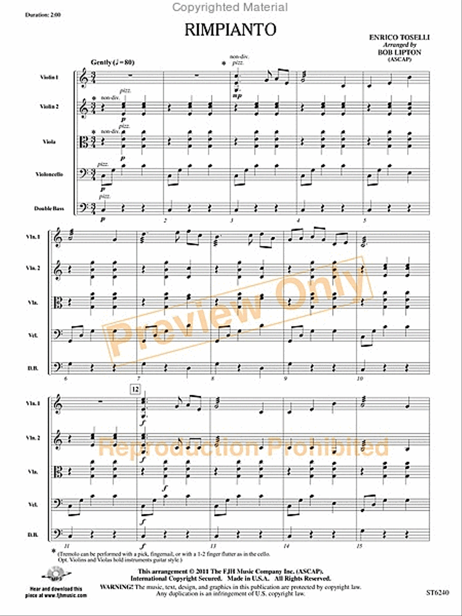 Rimpianto String Orchestra scores gallery preview page 2