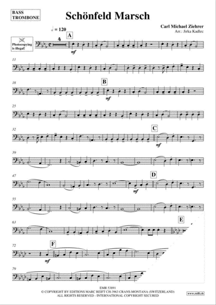 Schonfeld Marsch Bass Trombone scores gallery preview page 3