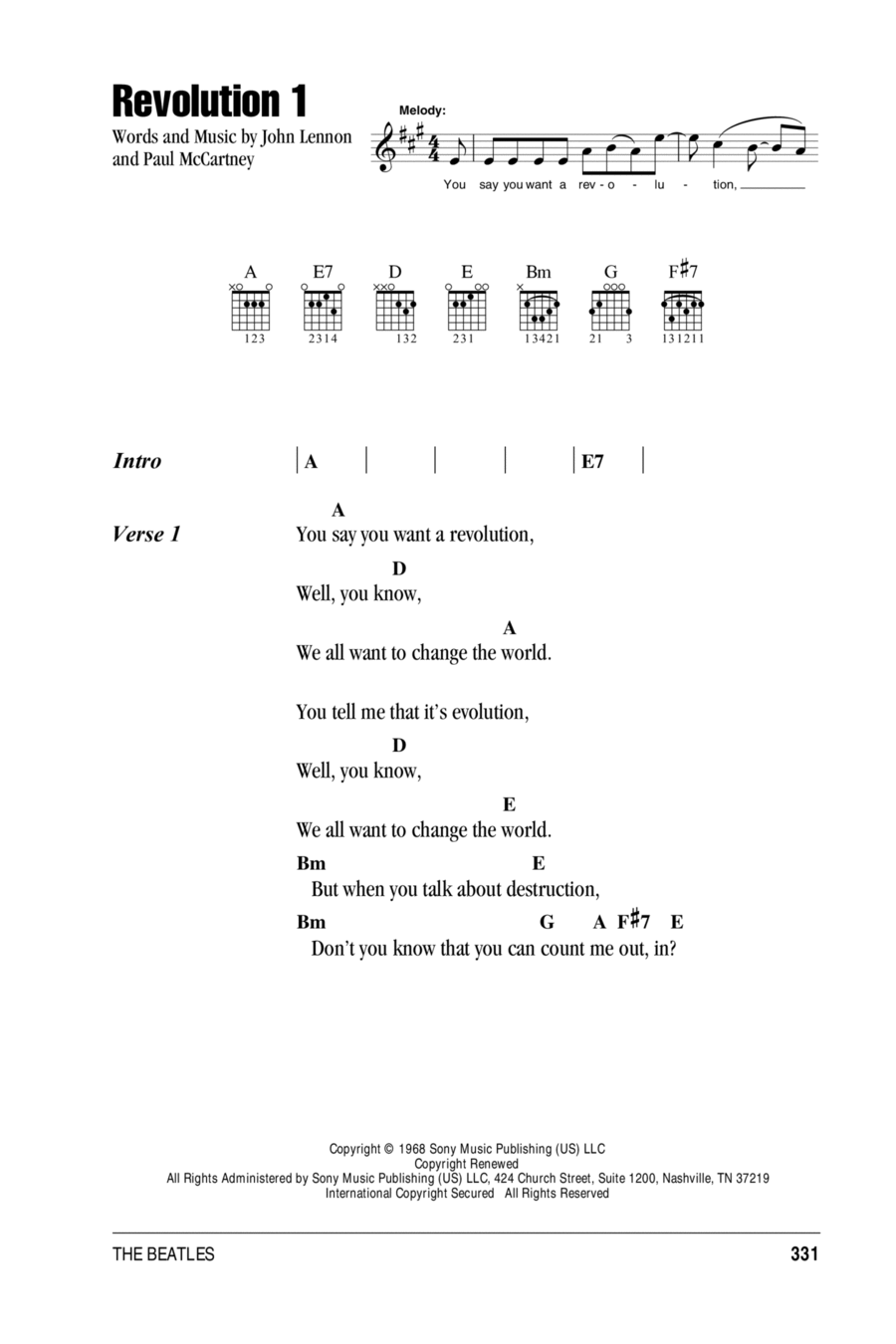 Revolution 1 Acoustic Guitar scores gallery preview page 1