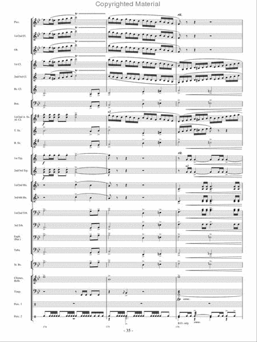 Broad Stripes and Bright Stars Concert Band scores gallery preview page 34