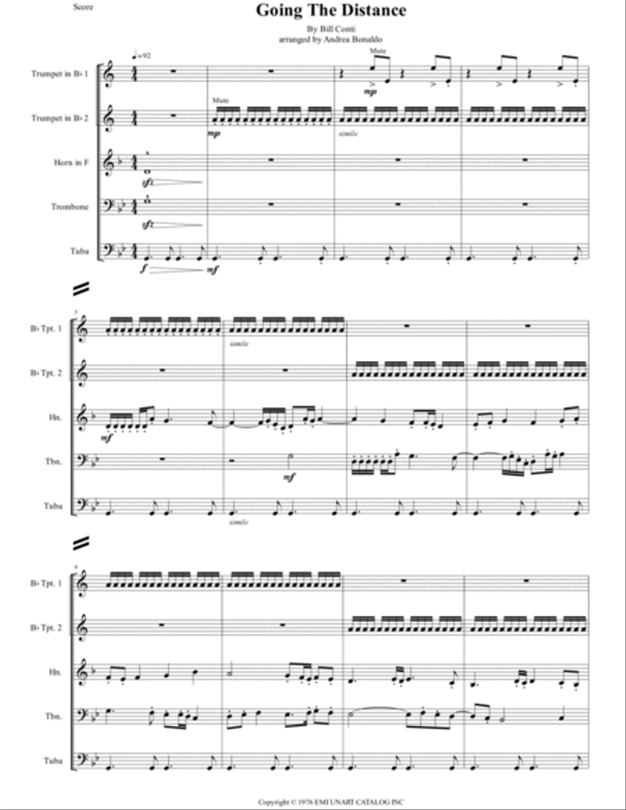 Going The Distance Going The Distance Brass Ensemble scores gallery preview page 4