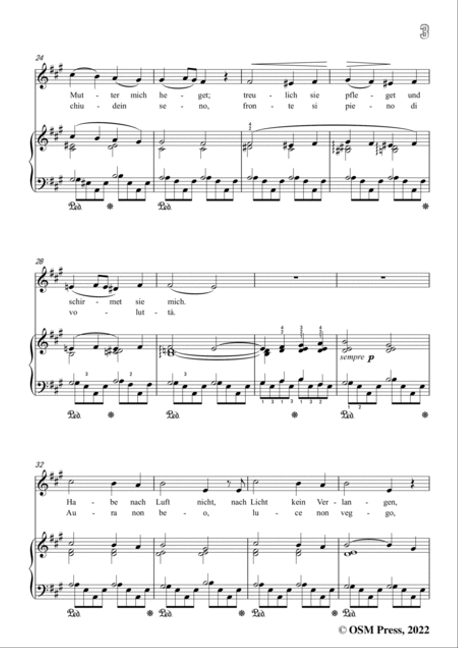 Liszt-La perla,S.326,in A Major,for Voice and Piano Voice Solo scores gallery preview page 5