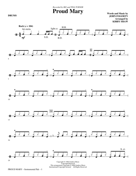 Proud Mary (arr. Kirby Shaw) - Drums