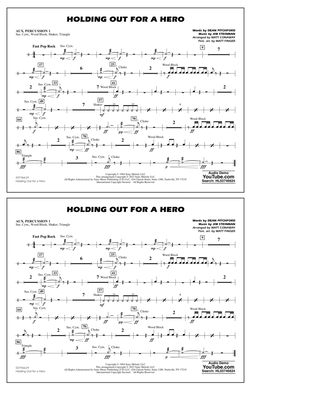 Book cover for Holding Out For A Hero (arr. Conaway & Finger) - Aux. Percussion 1