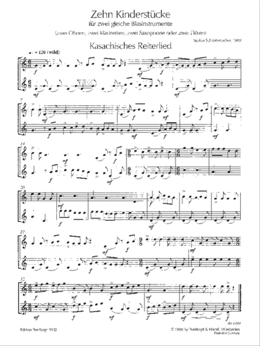10 Pieces for Children Flute scores gallery preview page 2