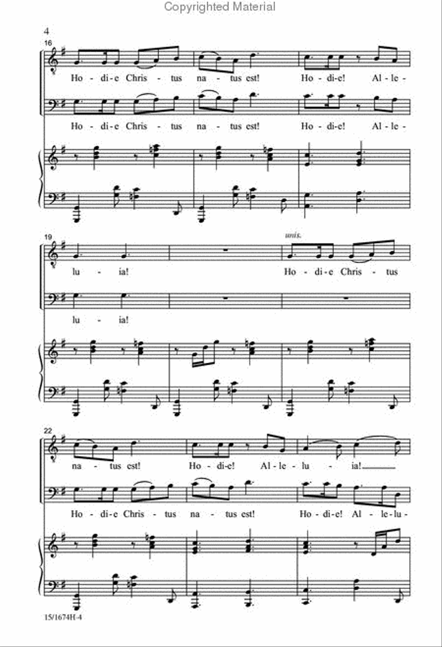 Hodie! Alleluia! TTB scores gallery preview page 4