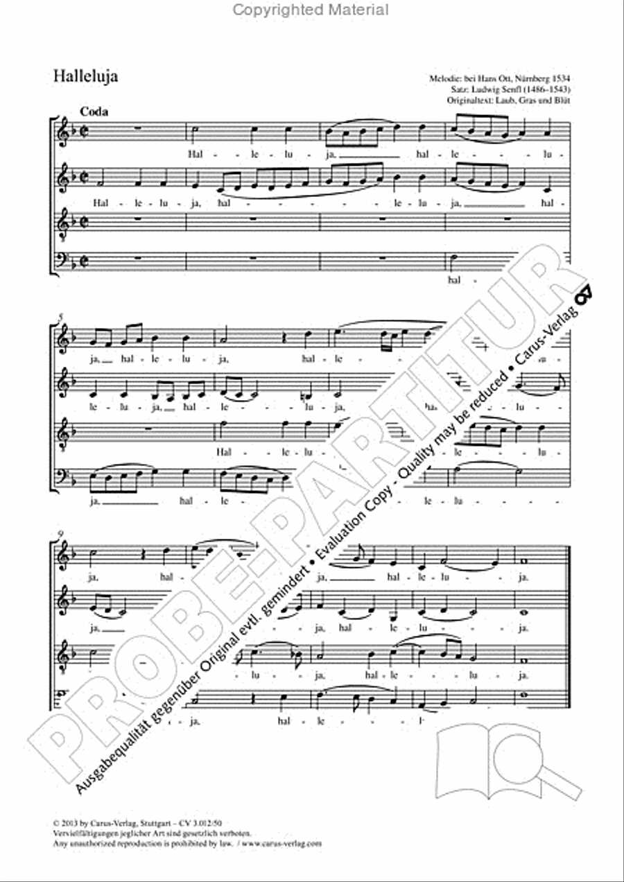 Halleluja (Jesus erschliesst uns die Schrift) 4-Part scores gallery preview page 2