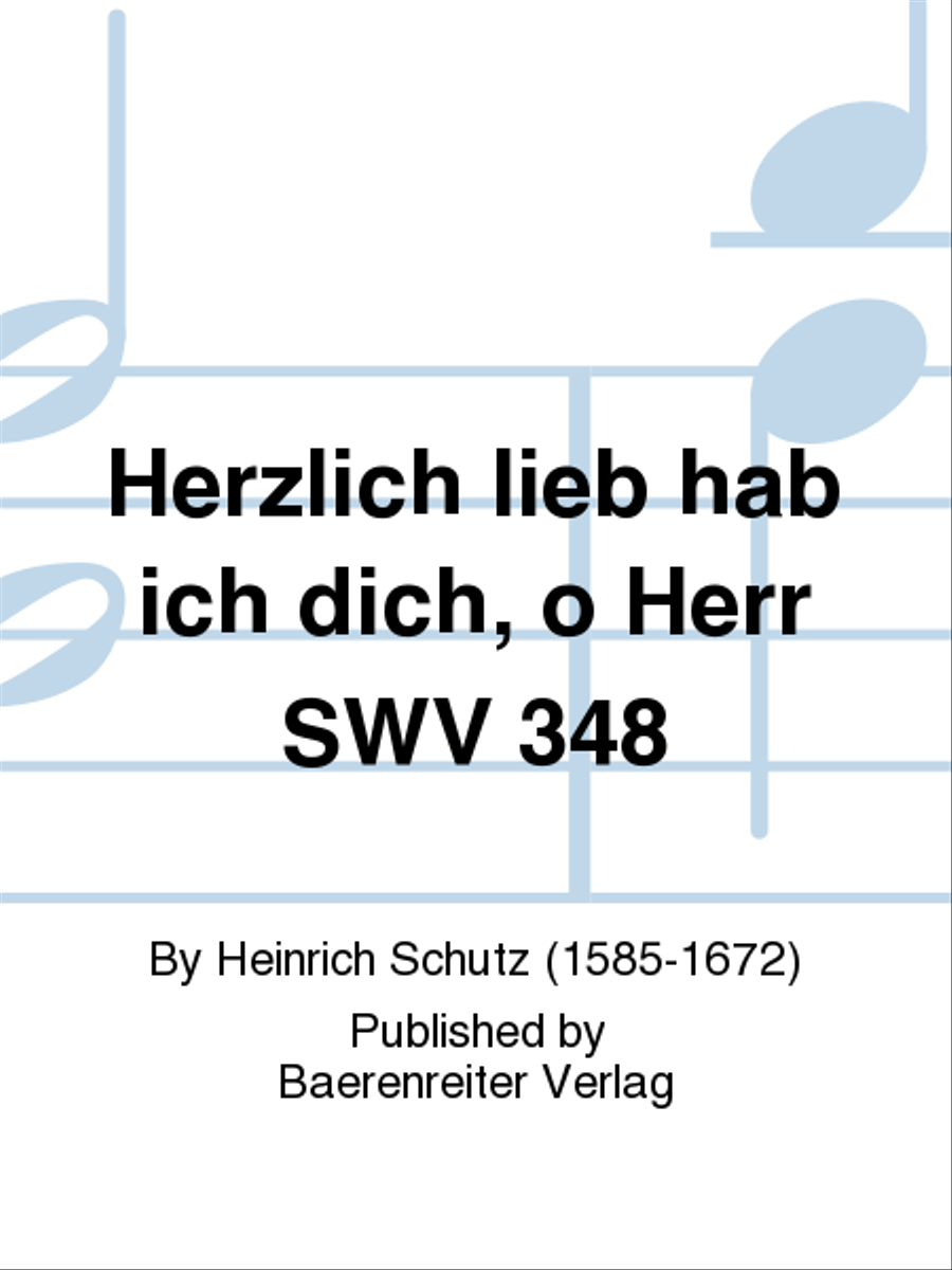 Herzlich lieb hab ich dich, o Herr SWV 348 Alto Voice scores gallery preview page 1