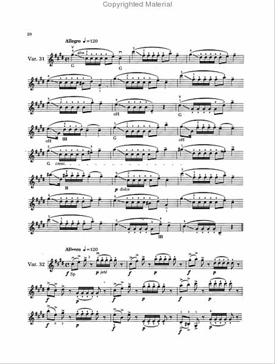 40 Variations Op. 3 Violin Solo scores gallery preview page 4