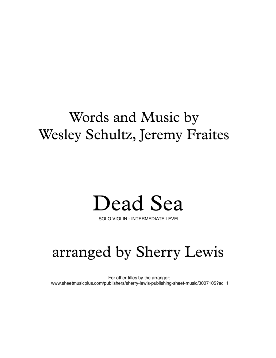 Dead Sea Violin Solo scores gallery preview page 1