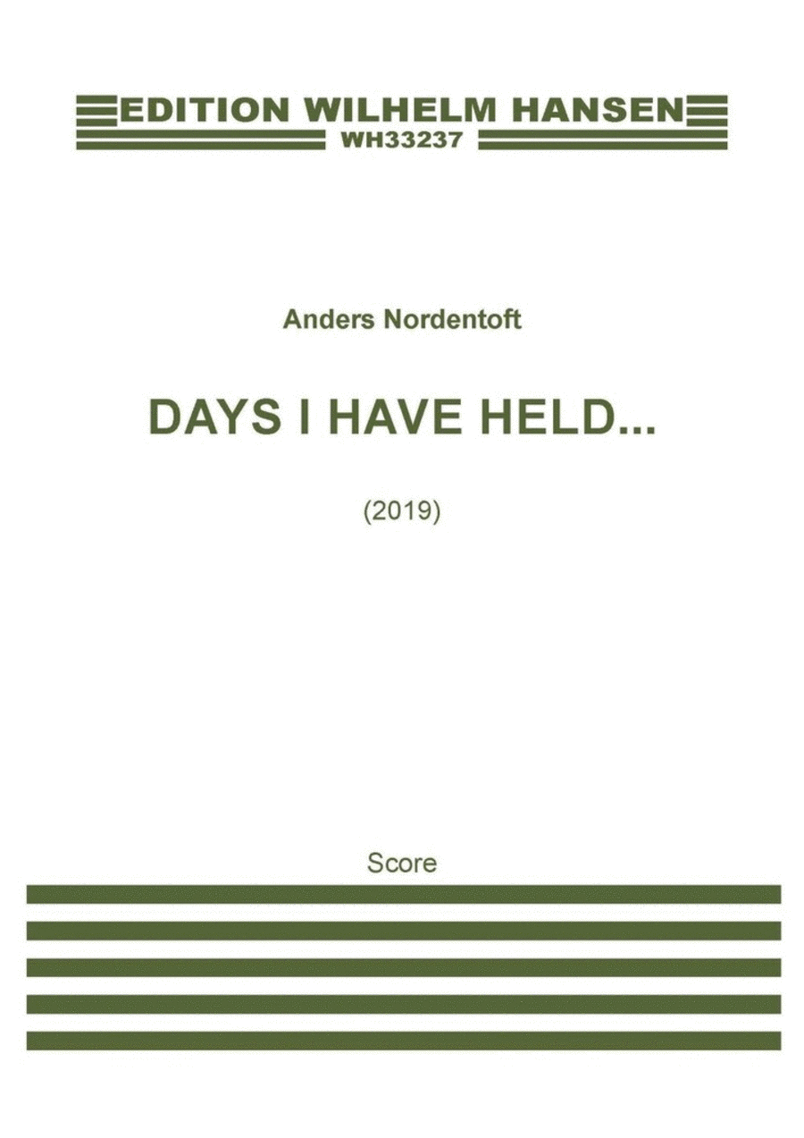 Days I Have Held Soprano Voice scores gallery preview page 1