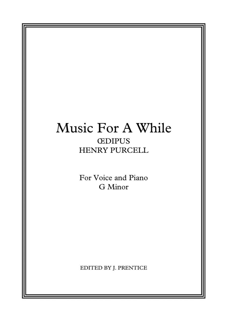 Music for a While (G Minor) Voice scores gallery preview page 1