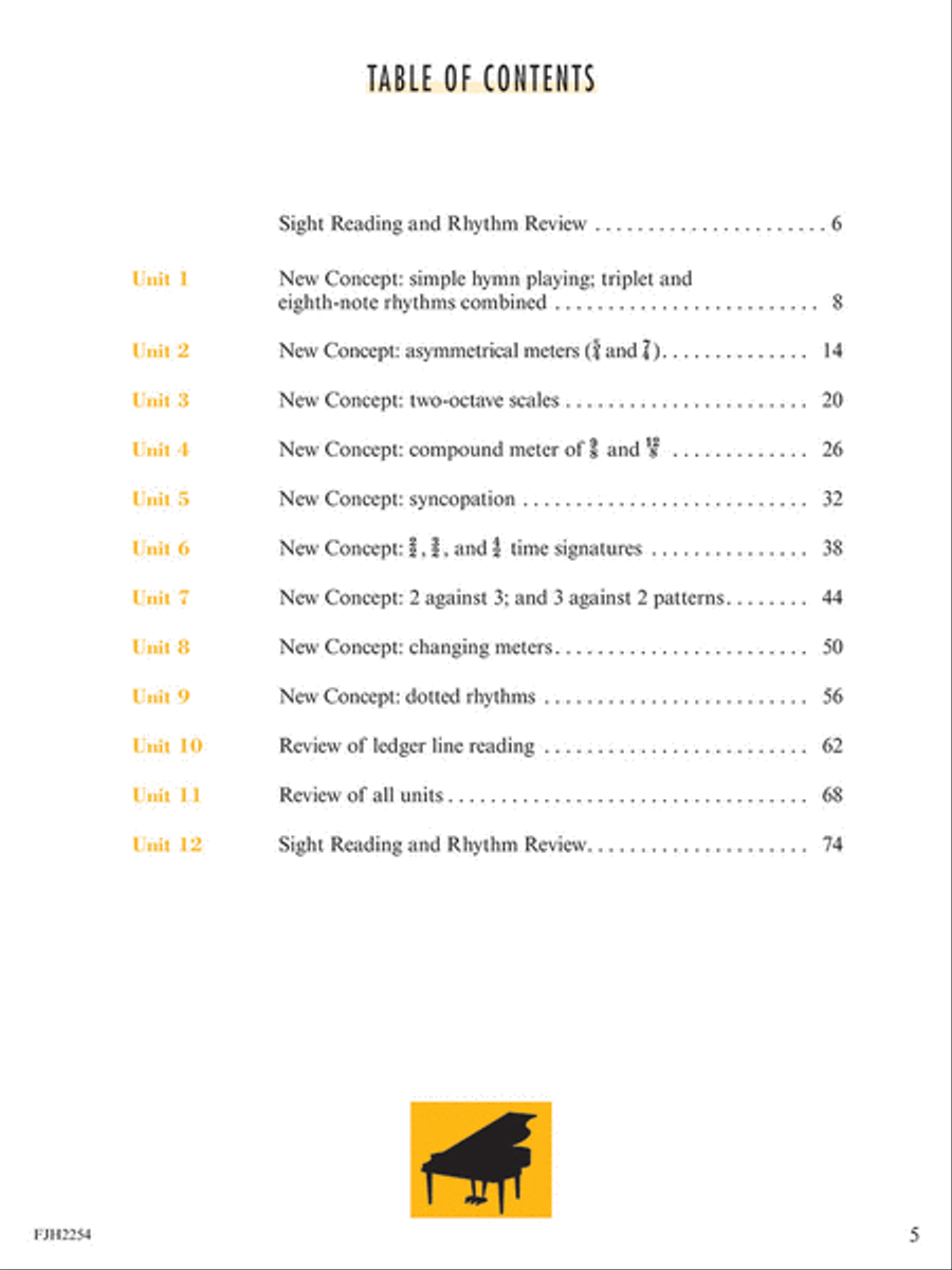 Sight Reading & Rhythm Every Day, Book 8 Piano Method scores gallery preview page 2