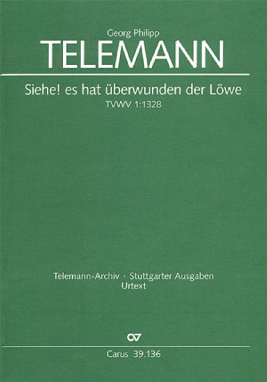 Siehe! es hat uberwunden der Lowe 4-Part scores gallery preview page 1