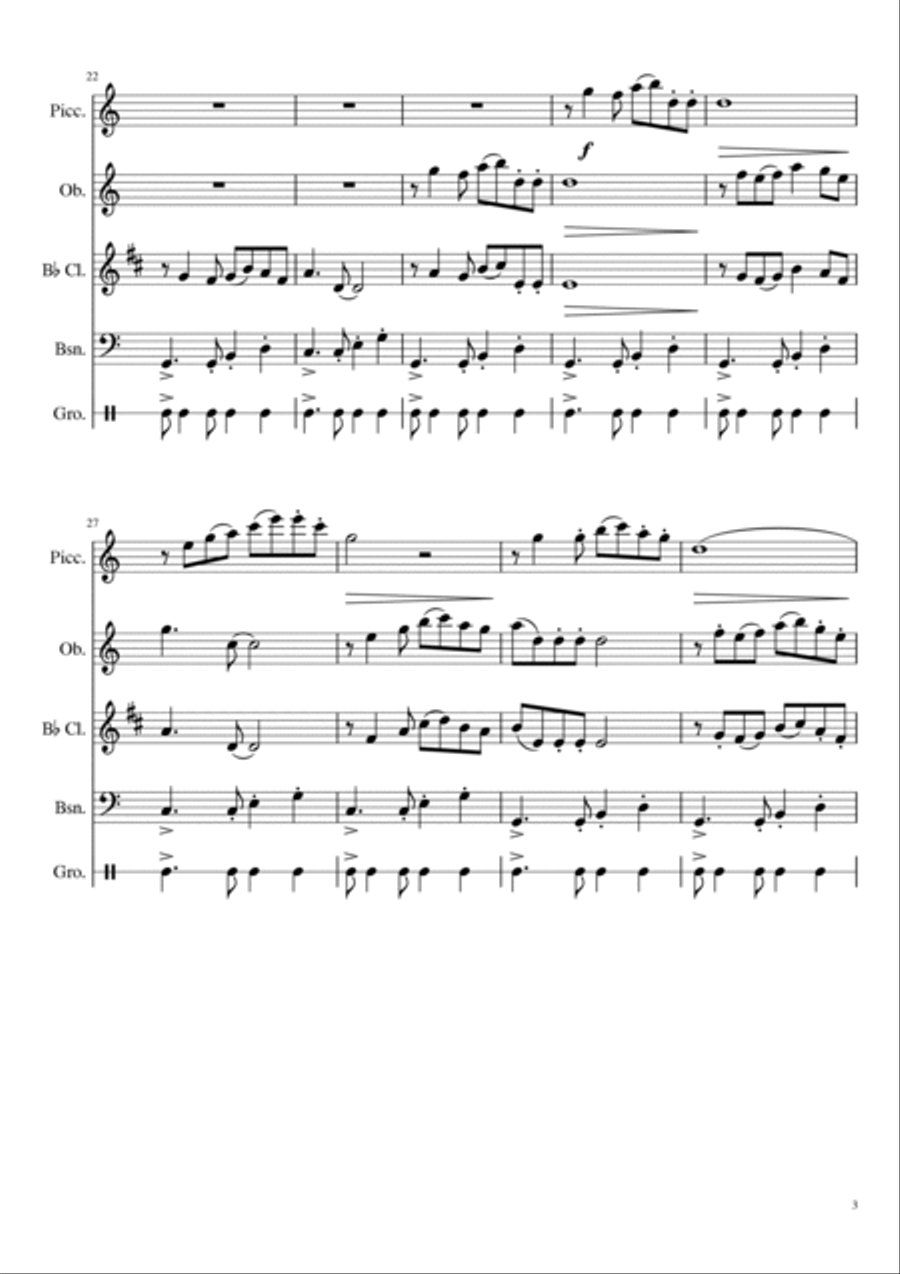 La Pollera Colora Woodwind Quintet scores gallery preview page 3