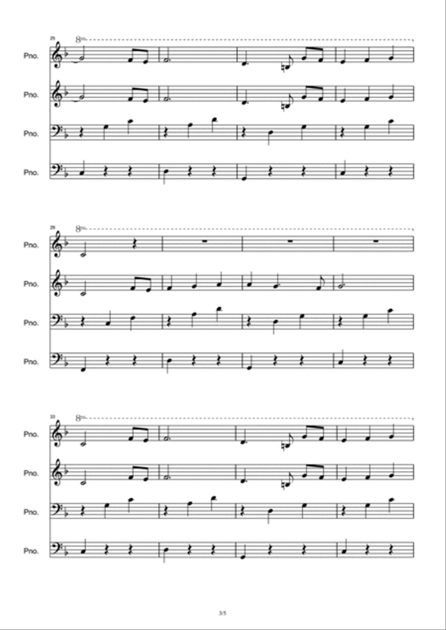 Butterfly Waltz 1 Piano, 4-Hands scores gallery preview page 3