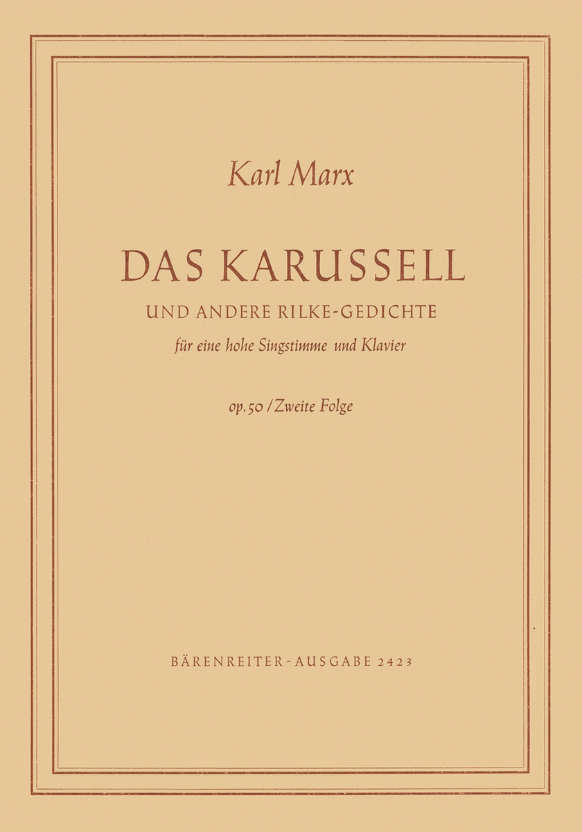 Das Karussell und andere Rilke-Gedichte, Op. 50/2