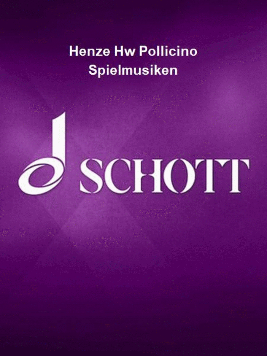 Henze Hw Pollicino Spielmusiken