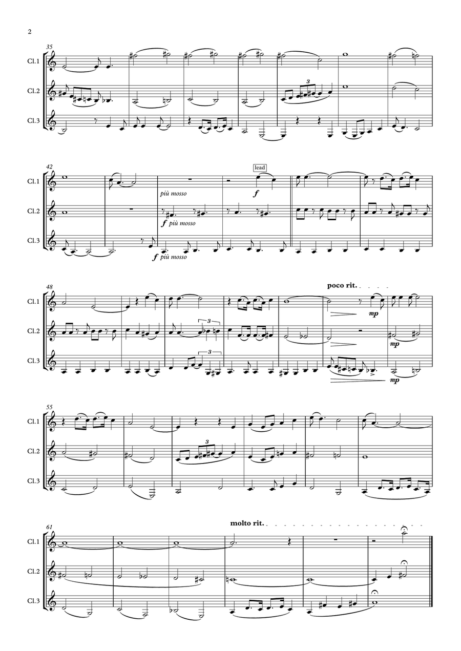 Summertime Clarinet Trio scores gallery preview page 2