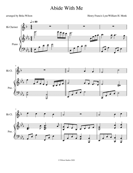 Abide With Me--clarinet solo image number null