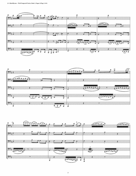Fugue 05 from Well-Tempered Clavier, Book 1 (Euphonium-Tuba Quintet) image number null