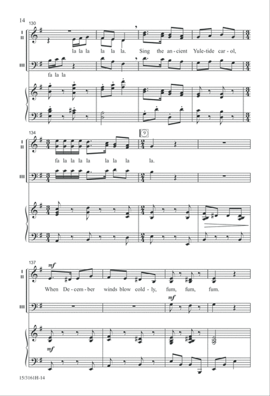 Twelve Carols of Christmas 3-Part scores gallery preview page 14