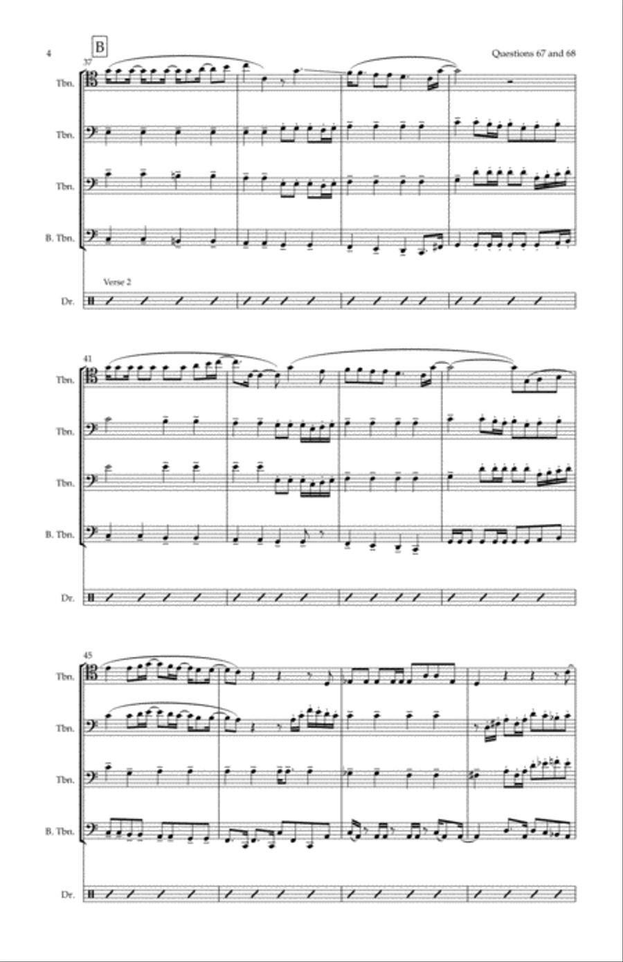 Questions 67 And 68 Trombone Duet scores gallery preview page 4