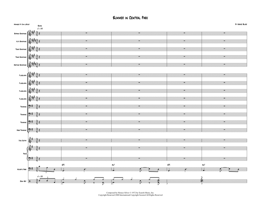 Summer In Central Park Jazz Ensemble scores gallery preview page 1