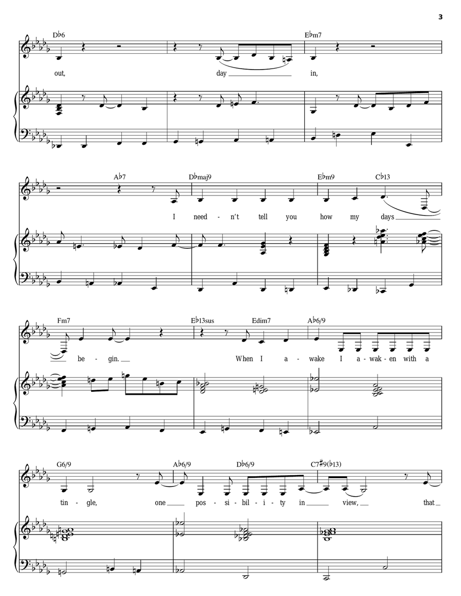 Day In, Day Out Piano, Vocal scores gallery preview page 3