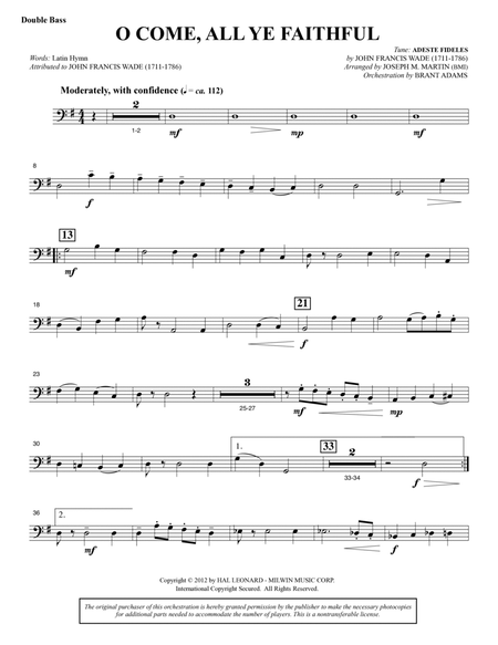 O Come, All Ye Faithful (from Carols For Choir And Congregation) - Double Bass