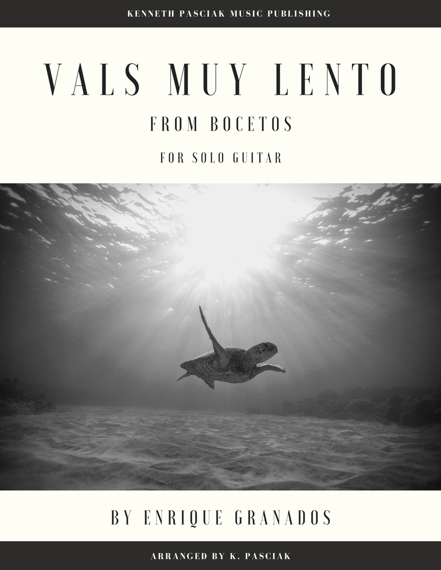 Vals muy lento (for Solo Guitar) Chamber Music scores gallery preview page 1