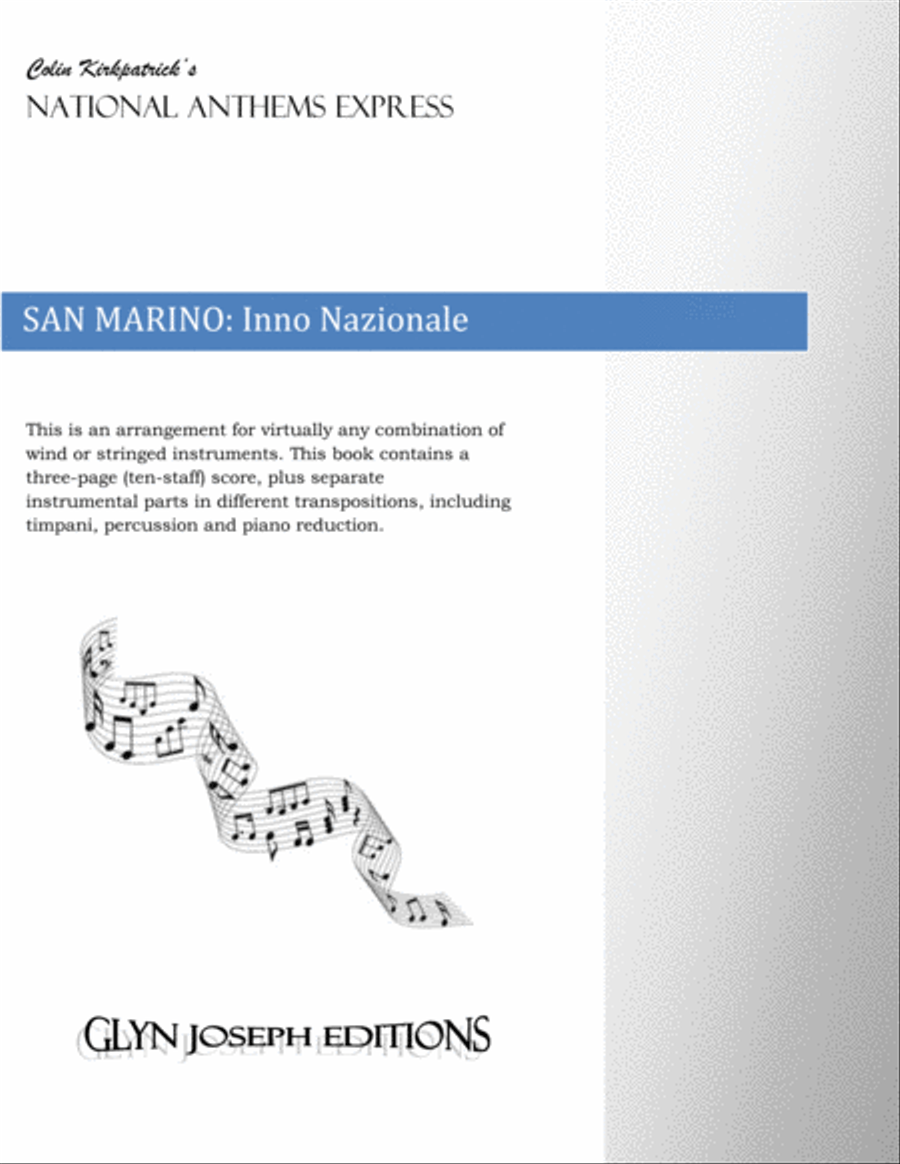 San Marino National Anthem: Inno Nazionale Large Ensemble scores gallery preview page 1
