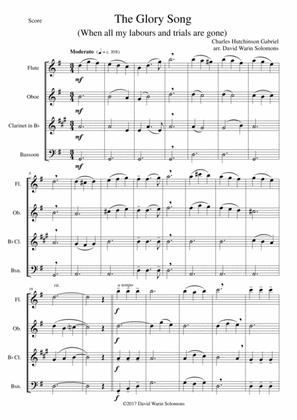 The Glory Song for wind quartet