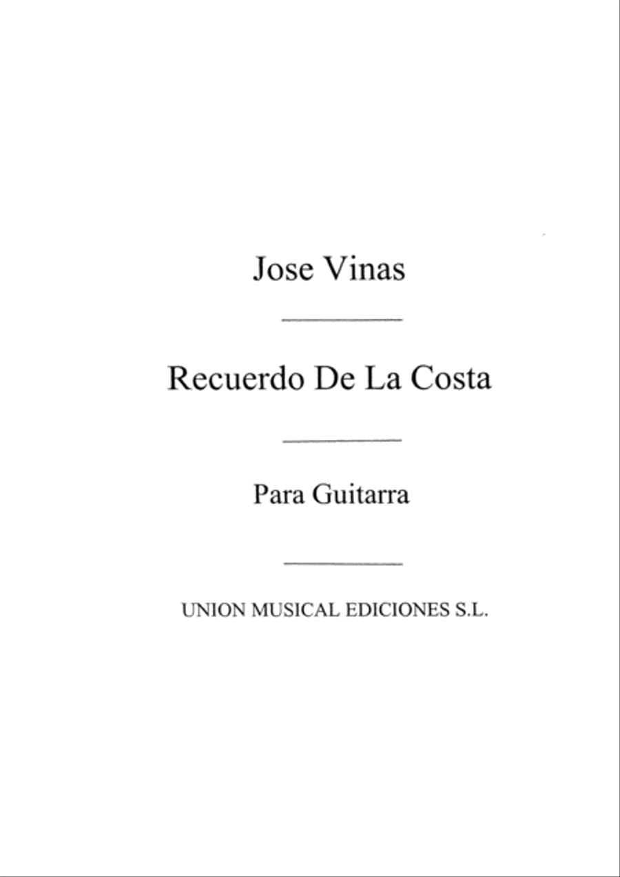 Recuerdo De La Costa Pequena Romanza Acoustic Guitar scores gallery preview page 1