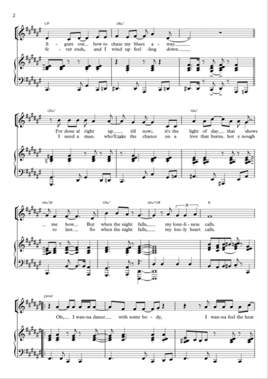 I Wanna Dance With Somebody Voice scores gallery preview page 2