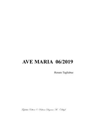 Book cover for AVE MARIA - Tagliabue - 06/2019 - For SATB Choir