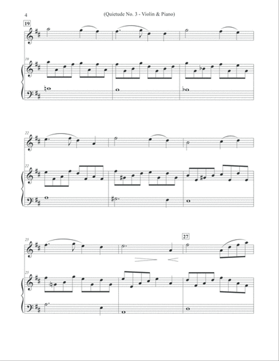 Quietude No. 3 - Violin & Piano Violin Solo scores gallery preview page 4
