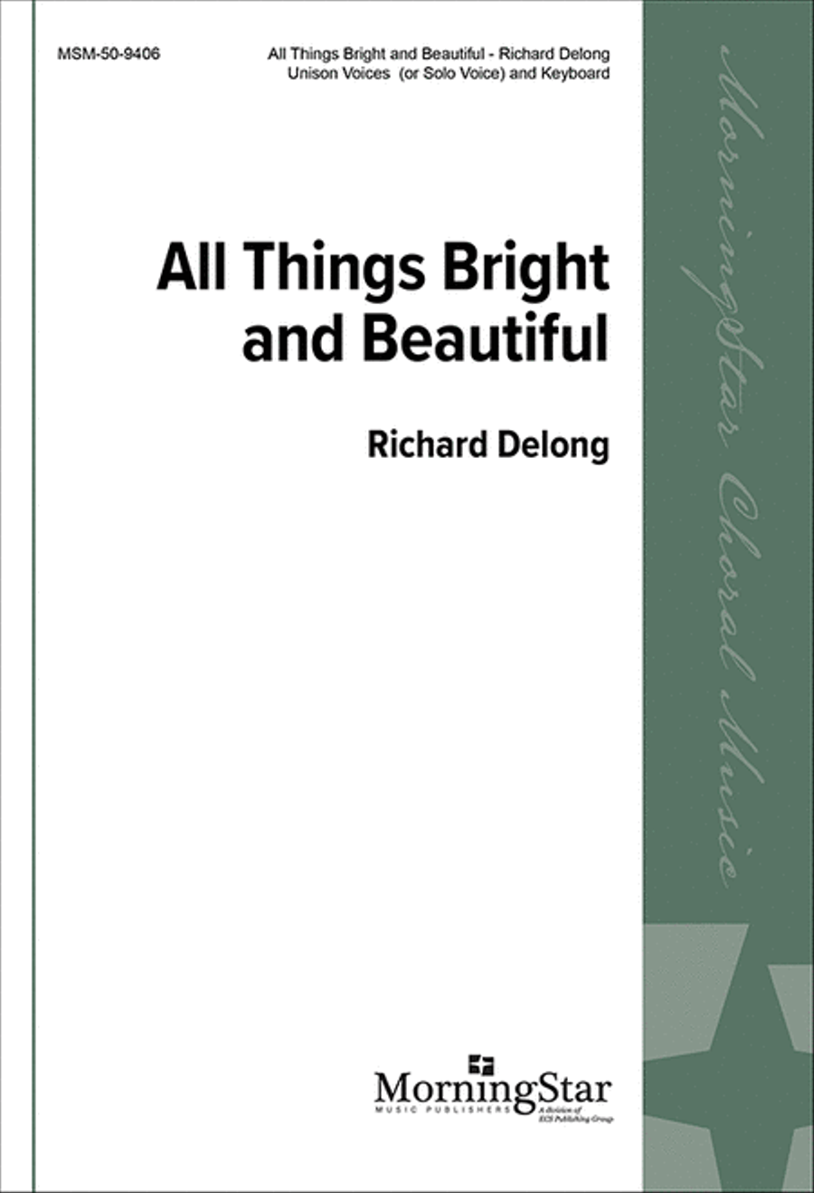 All Things Bright and Beautiful Unison Choir scores gallery preview page 1