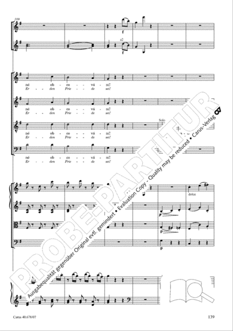 Missa pastoralis bohemica 4-Part scores gallery preview page 152
