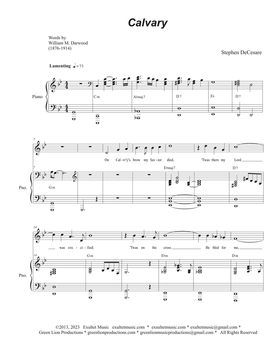 Calvary (Vocal solo)