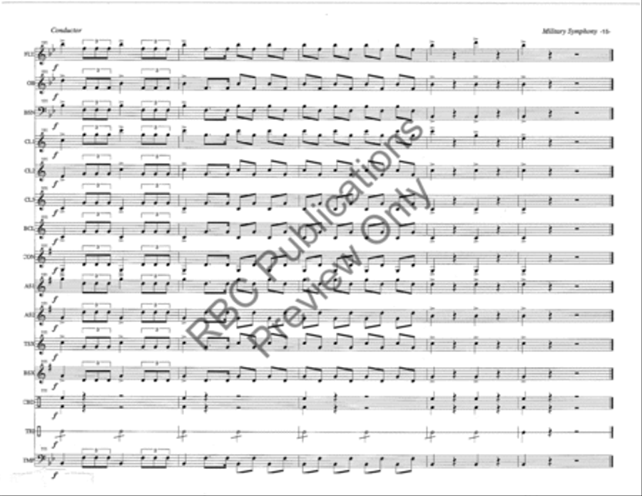 Military Symphony 2Nd Movement Woodwind Choir Octavo scores gallery preview page 18