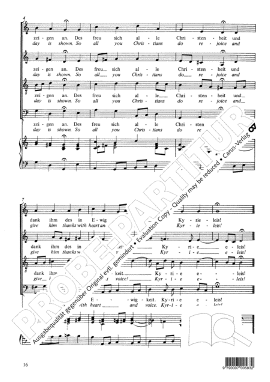 See now, what kind of love (Sehet, welch eine Liebe hat uns der Vater erzeiget) 4-Part scores gallery preview page 31
