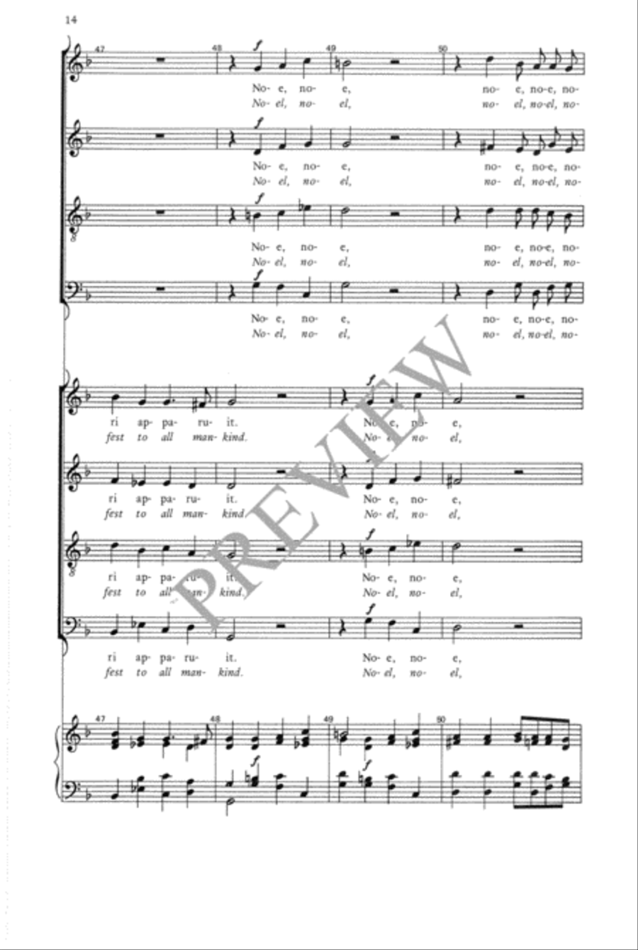 Hodie nobis coelorum Rex 4-Part scores gallery preview page 15