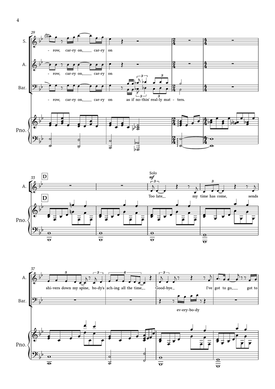 Bohemian Rhapsody 3-Part scores gallery preview page 5