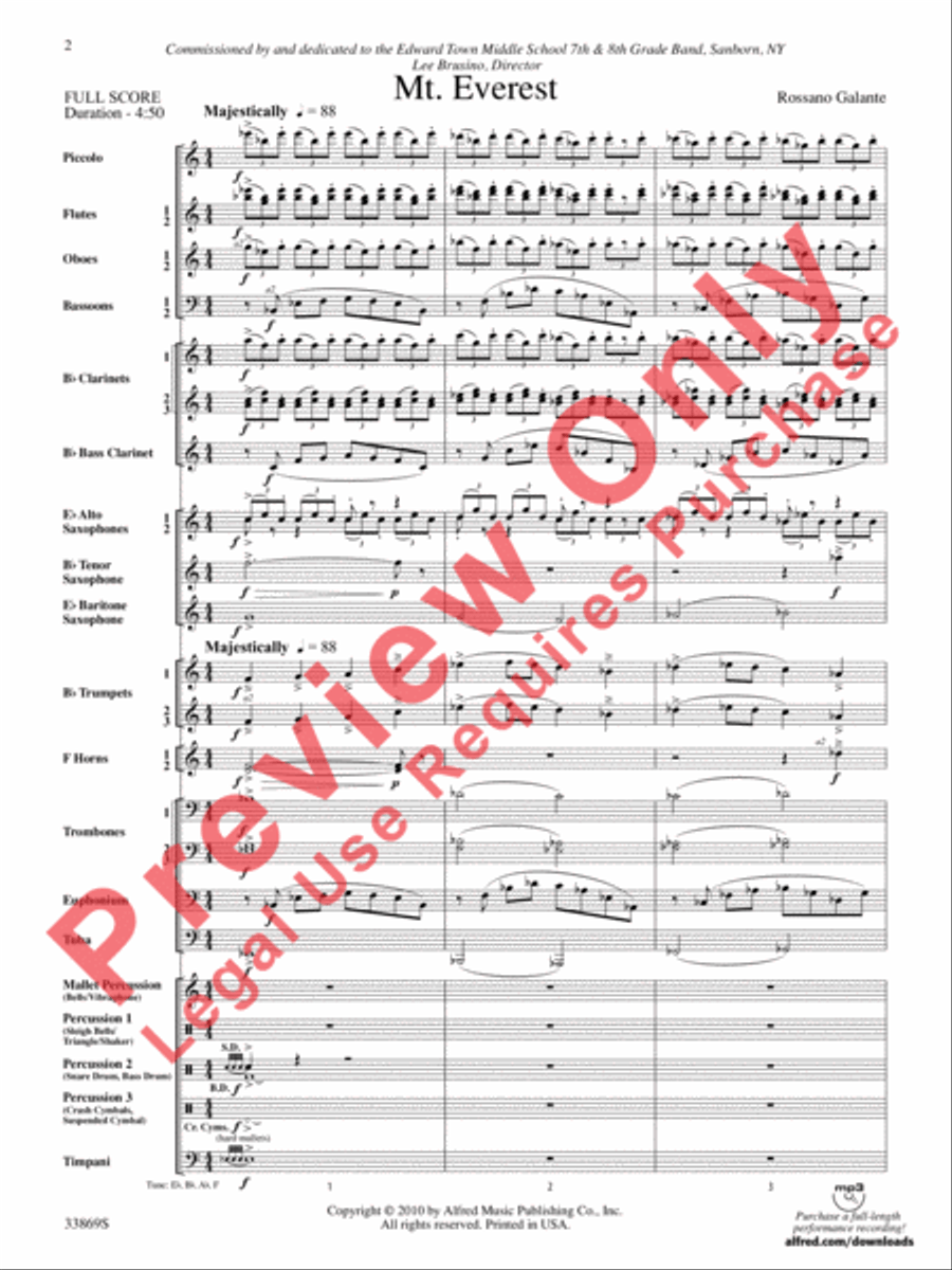 Mt. Everest Mt. Everest Concert Band scores gallery preview page 3
