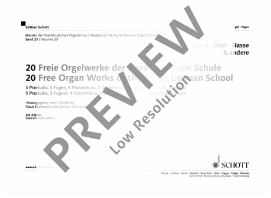 20 Free Organ Works of the North German School Organ scores gallery preview page 2