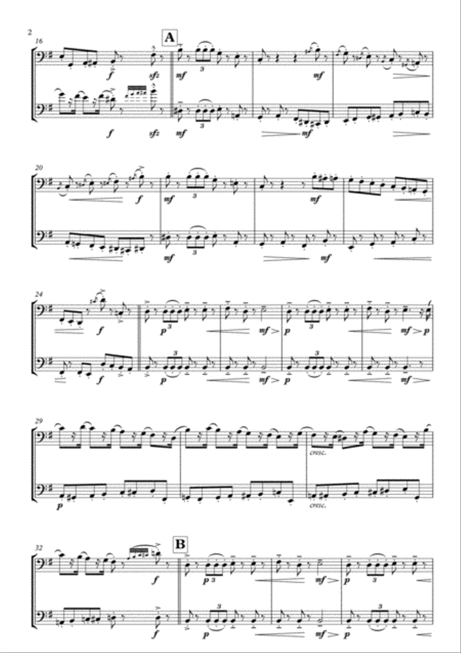 March from The Nutcracker arranged for Bassoon Duet Woodwind Duet scores gallery preview page 4